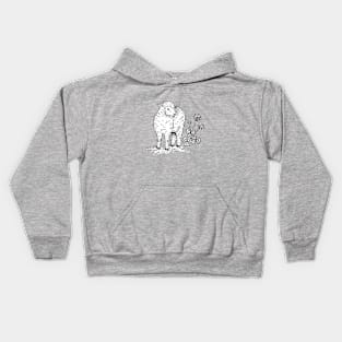 A Sheep With a Clover Kids Hoodie